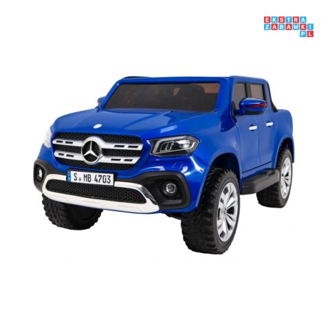 [XMX-606] Mercedes Benz X-Class lakierowany na akumulator 4x45W 24V/7Ah Pilot MP4 LED EVA - niebieski