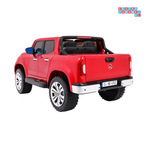 [XMX-606] Mercedes Benz X-Class lakierowany na akumulator 4x45W 24V/7Ah Pilot MP4 LED EVA - czerwony