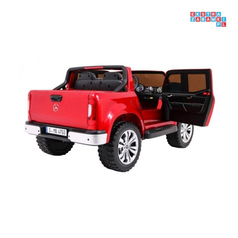[XMX-606] Mercedes Benz X-Class lakierowany na akumulator 4x45W 24V/7Ah Pilot MP4 LED EVA - czerwony