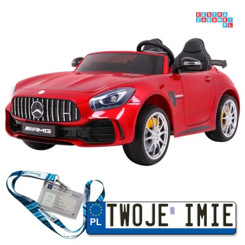 Mercedes-Benz GT R Lakierowany Pojazd na akumulator 4x4 Nawiew powietrza Pilot EVA MP3 LED