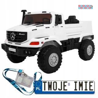 Białe Mercedes-Benz Zetros na akumulator - na Pilota, z Bagażnikiem