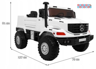 Białe Mercedes-Benz Zetros na akumulator - na Pilota, z Bagażnikiem