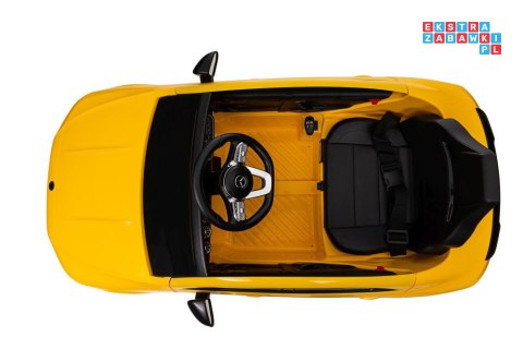 [19785] Mercedes CLA 45S AMG na akumulator 4x45W 12V/7Ah Lakier Ekoskóra EVA MP3 USB LED - żółty