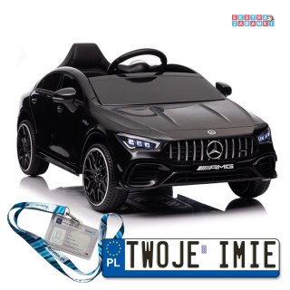 Czarne Mercedes CLA 45S AMG na akumulator - 4x4, Ekoskóra, EVA, MP3, USB, LED