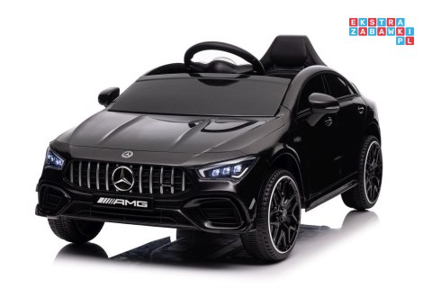 [19788] Mercedes CLA 45S AMG na akumulator 4x45W 12V/7Ah Lakier Ekoskóra EVA MP3 USB LED - czarny