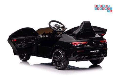 [19788] Mercedes CLA 45S AMG na akumulator 4x45W 12V/7Ah Lakier Ekoskóra EVA MP3 USB LED - czarny