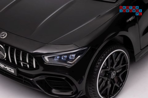 [19788] Mercedes CLA 45S AMG na akumulator 4x45W 12V/7Ah Lakier Ekoskóra EVA MP3 USB LED - czarny