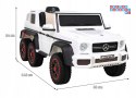 Mercedes G63 AMG Autko na akumulator + Pilot + 6 kół EVA + Wolny Start + MP3 LED