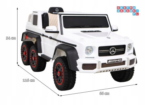 Mercedes G63 AMG Autko na akumulator + Pilot + 6 kół EVA + Wolny Start + MP3 LED