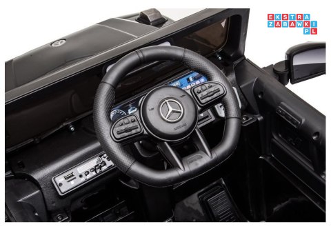 Mercedes G63 AMG Lakierowane Auto na Akumulator Ekoskóra EVA LED MP3
