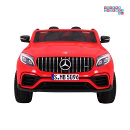 [XMX-608] Mercedes GLC 63S na akumulator 4x45W 24V/7Ah MP4 LED Ekoskóra Wolny Start EVA - czerwony