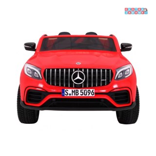 Czerwony Mercedes GLC 63S na akumulator - 4x45W, 24V/7Ah, MP4, LED, Ekoskóra, Wolny Start, EVA - [XMX-608]