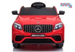 [4196] Mercedes GLC 63S na akumulator 4x45W 12V/7Ah z ekoskórą kołami EVA MP3 - czerwony