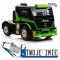 [4254] Ciężarówka Mercedes XMX622 na akumulator 2x45W 12V/10Ah Ekoskóra EVA LED - zielony