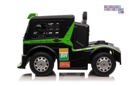 [4254] Ciężarówka Mercedes XMX622 na akumulator 2x45W 12V/10Ah Ekoskóra EVA LED - zielony