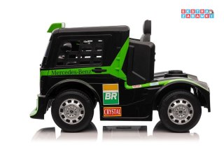 [4254] Ciężarówka Mercedes XMX622 na akumulator 2x45W 12V/10Ah Ekoskóra EVA LED - zielony