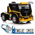 [4256] Ciężarówka Mercedes XMX622 na akumulator 2x45W 12V/10Ah Ekoskóra EVA LED - żółty