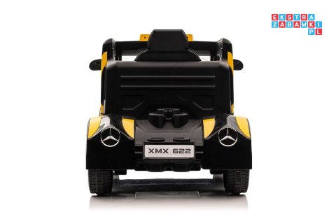 [4256] Ciężarówka Mercedes XMX622 na akumulator 2x45W 12V/10Ah Ekoskóra EVA LED - żółty