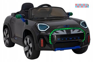 Czarny Mini Concept Aceman na akumulator - 4x4, 2x35W, 2x20W, 12V/9Ah, EVA, LED, AUX, USB - [JE1688]