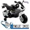 [1720] Motocykl BMW S1000RR na akumulator 2x45W 12V/7Ah ekoskóra EVA LED - biały