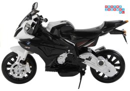 [1720] Motocykl BMW S1000RR na akumulator 2x45W 12V/7Ah ekoskóra EVA LED - biały
