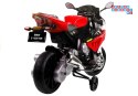 [1719] Motocykl BMW S1000RR na akumulator 2x45W 12V/7Ah ekoskóra EVA LED - czerwony