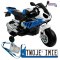 [1683] Motocykl BMW S1000RR na akumulator 2x45W 12V/7Ah ekoskóra EVA LED - niebieski