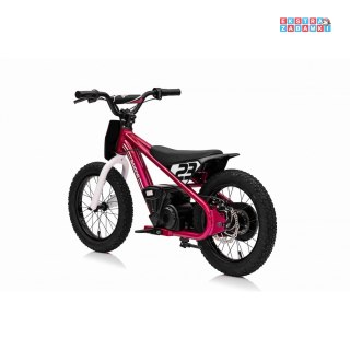 Różowy Motor Baigor Pro na akumulator - 24V/250W, wodoodporny, ekoskóra, koła pompowane - [BAIGOR-23]