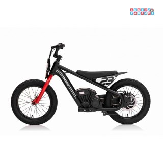 Czerwony Motor Baigor Pro na akumulator - 24V/250W, wodoodporny, z ekoskórą, koła pompowane - [BAIGOR-23]