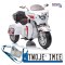[3208] Motocykl Goldwing Trójkołowy na akumulator 2x45W 12V/7Ah ekoskóra EVA LED - biały