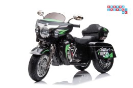 [3207] Motocykl Goldwing Trójkołowy na akumulator 2x45W 12V/7Ah ekoskóra EVA LED - czarny