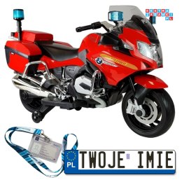[3769] Motocykl BMW R1200 Policja na akumulator 1x45W 12V/3.5Ah EVA LED - czerwony