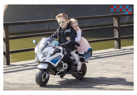 [2818] Motocykl BMW R1200 Policja na akumulator 1x45W 12V/3.5Ah EVA LED - biały