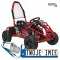 [GK008E] Gokart Mud Monster na akumulator 1x1000W 48V/20Ah koła pompowane sportowe siedzenie z pasami - czerwony