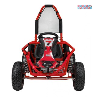 Czerwony Gokart Mud Monster na akumulator - czerwony, 1x1000W 48V/20Ah, koła pompowane, sportowe siedzenie z pasami [GK008E]