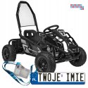 [GK008E] Gokart Mud Monster na akumulator 1x1000W 48V/20Ah koła pompowane sportowe siedzenie z pasami - czarny