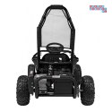 [GK008E] Gokart Mud Monster na akumulator 1x1000W 48V/20Ah koła pompowane sportowe siedzenie z pasami - czarny
