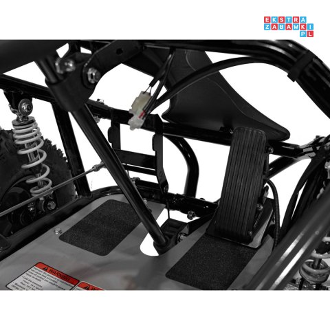 [GK008E] Gokart Mud Monster na akumulator 1x1000W 48V/20Ah koła pompowane sportowe siedzenie z pasami - czarny