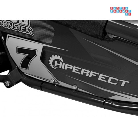 [GK008E] Gokart Mud Monster na akumulator 1x1000W 48V/20Ah koła pompowane sportowe siedzenie z pasami - czarny