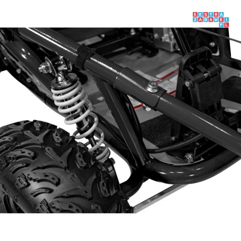 [GK008E] Gokart Mud Monster na akumulator 1x1000W 48V/20Ah koła pompowane sportowe siedzenie z pasami - czarny