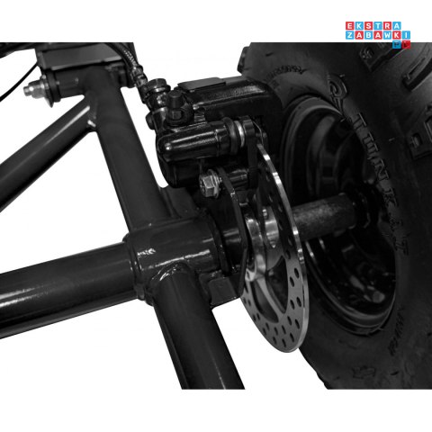 [GK008E] Gokart Mud Monster na akumulator 1x1000W 48V/20Ah koła pompowane sportowe siedzenie z pasami - czarny