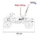 [GK008E] Gokart Mud Monster na akumulator 1x1000W 48V/20Ah koła pompowane sportowe siedzenie z pasami - czarny