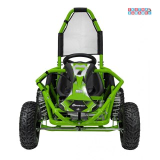Zielony Gokart Mud Monster na akumulator - zielony, 1x1000W, 48V/20Ah, koła pompowane, sportowe siedzenie z pasami [GK008E]