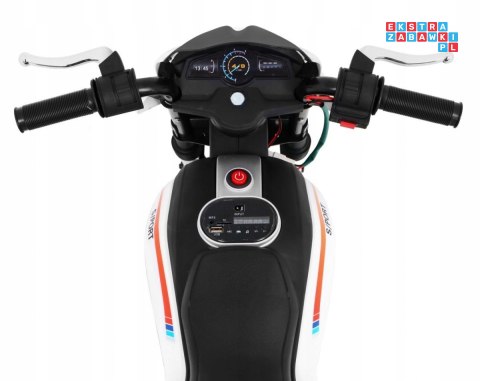 Night Rider Motor na akumulator z Kółkami pomocniczymi dla dzieci MP3 USB + Gaz w manetce