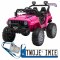[HL598] OFF Road speed na akumulator 4x35W 12V/7Ah ekoskóra radio - różowy