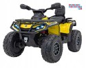 [CA005] Quad CAN-AM Outlander ATV na akumulator 4x200W 24V/7Ah EVA LED ekoskóra - żółty