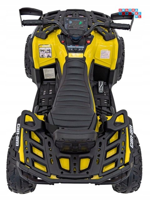 [CA005] Quad CAN-AM Outlander ATV na akumulator 4x200W 24V/7Ah EVA LED ekoskóra - żółty