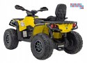 [CA005] Quad CAN-AM Outlander ATV na akumulator 4x200W 24V/7Ah EVA LED ekoskóra - żółty