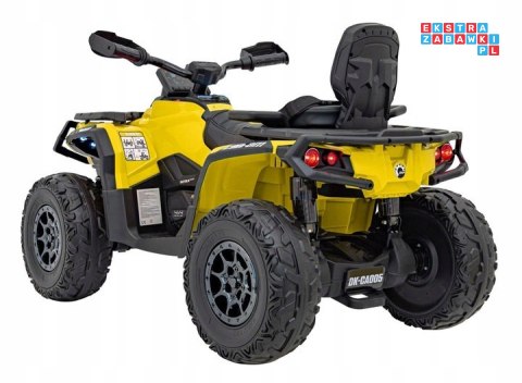 [CA005] Quad CAN-AM Outlander ATV na akumulator 4x200W 24V/7Ah EVA LED ekoskóra - żółty