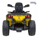 [CA005] Quad CAN-AM Outlander ATV na akumulator 4x200W 24V/7Ah EVA LED ekoskóra - żółty